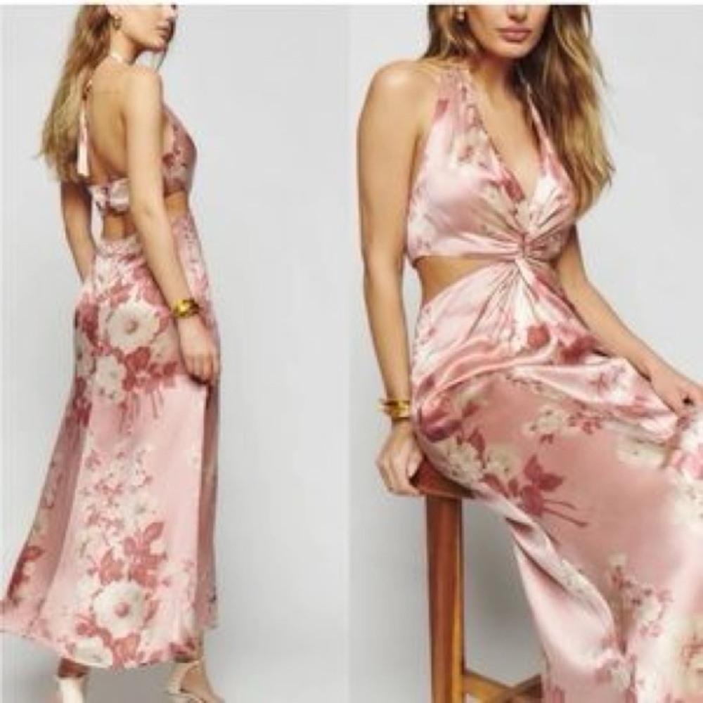 Reformation Nerida Silk Dress - Bellini NWT